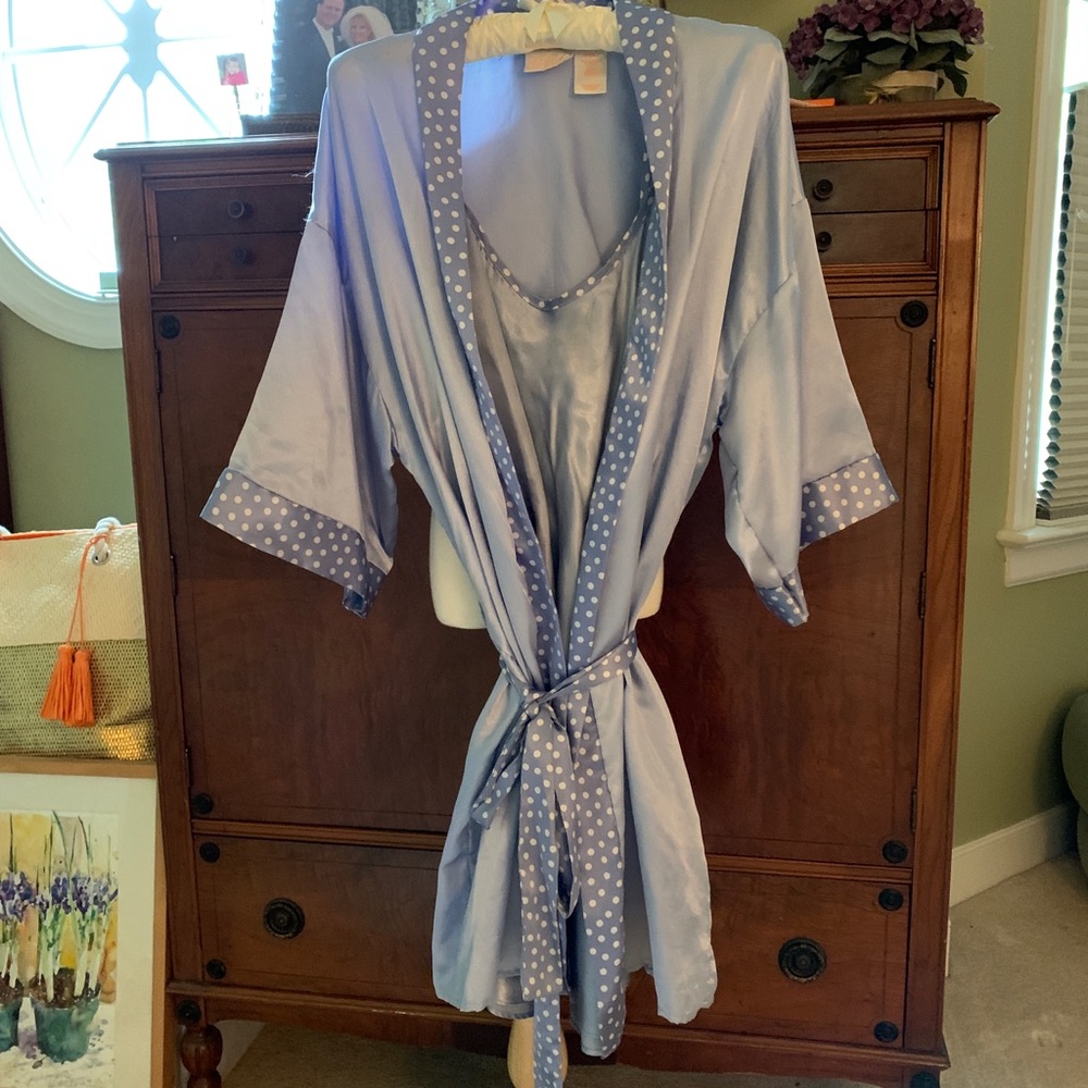 Baby Blue Nightgown and Robe Set